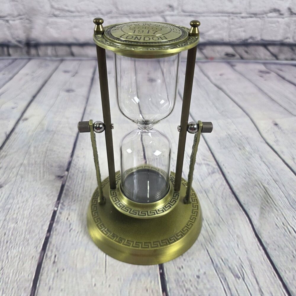 Kelvin & Hughes London Brass Hourglass Sand Timer Nautical Desk Decor
